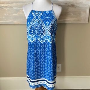 Skies Are Blue Blue Patterned Dress